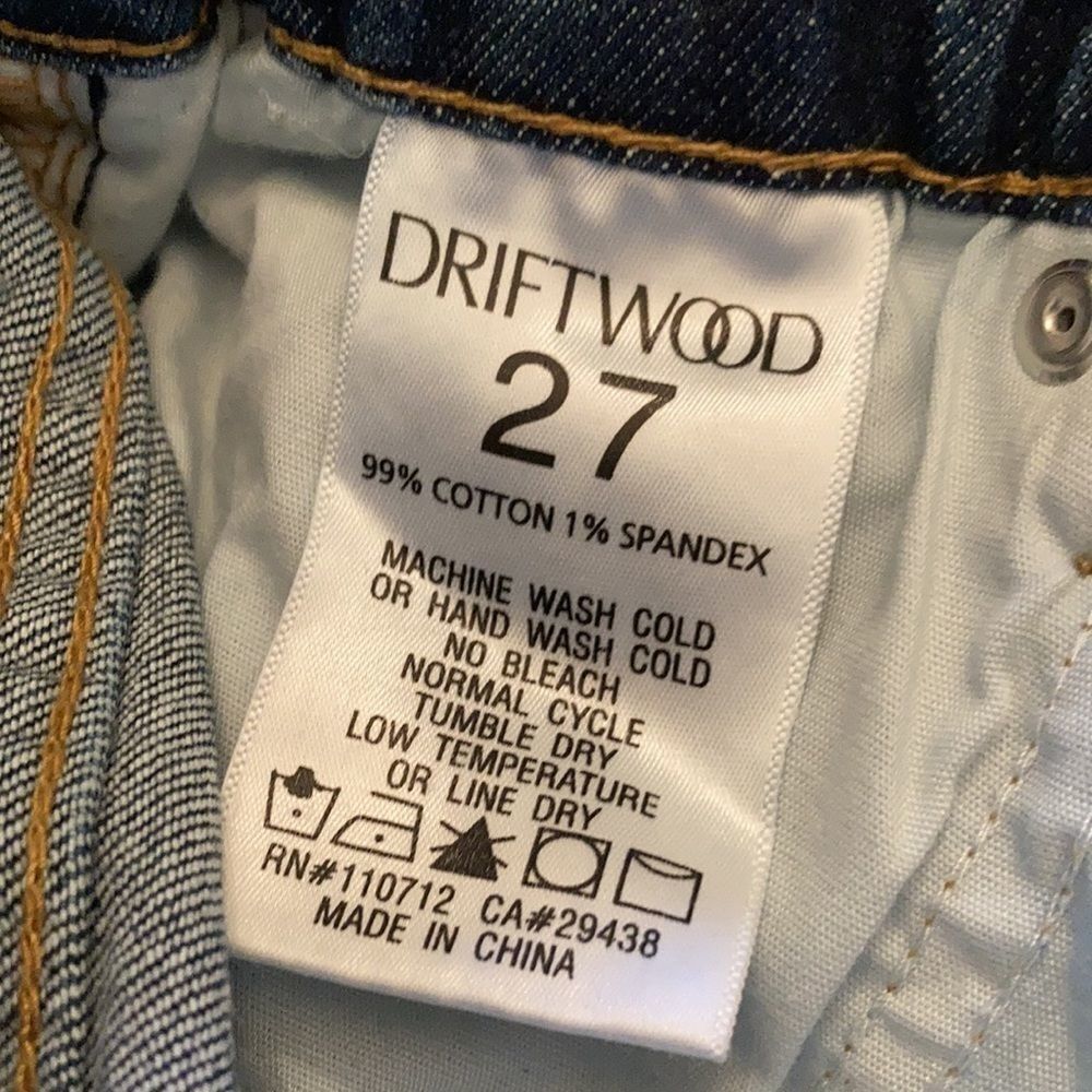 DRIFTWOOD Blue Cropped Ankle Jeans with Floral Embroidery - Picture 14 of 14